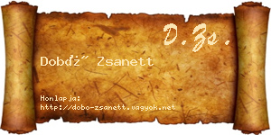 Dobó Zsanett névjegykártya