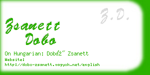 zsanett dobo business card